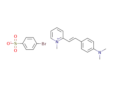 Molecular Structure of 1246473-85-7 ((E)-2-(4-(dimethylamino)styryl)-1-methylpyridinium 4-bromobenzenesulfonate)