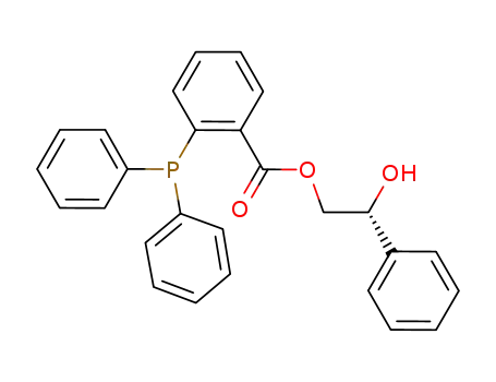Molecular Structure of 1220999-80-3 ((R)-2-hydroxy-2-phenylethyl 2-(diphenylphosphino)-benzoate)
