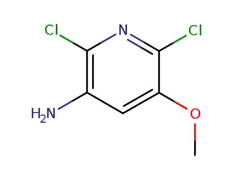 Molecular Structure of 720666-44-4 (3-Pyridinamine,2,6-dichloro-5-methoxy-(9CI))