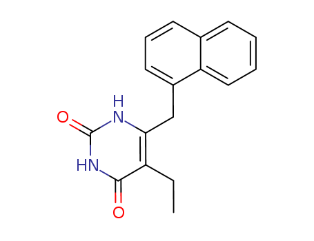 Molecular Structure of 194808-43-0 (2,4(1H,3H)-Pyrimidinedione, 5-ethyl-6-(1-naphthalenylmethyl)-)