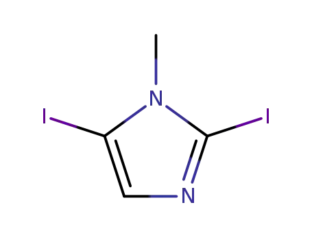 Molecular Structure of 86026-81-5 (2,5-DIIODO-1-METHYLIMIDAZOLE)