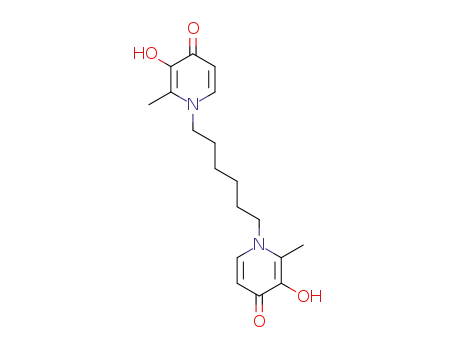 Molecular Structure of 117135-43-0 (4(1H)-Pyridinone, 1,1'-(1,6-hexanediyl)bis[3-hydroxy-2-methyl-)
