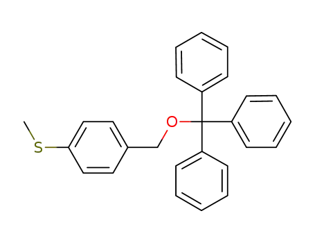 Molecular Structure of 1198081-80-9 (1-(methylsulfanyl)-4-[(trityloxy)methyl]benzene)