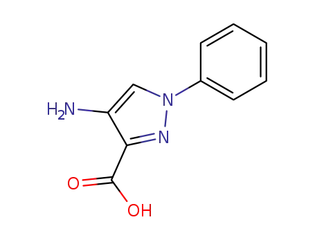 Molecular Structure of 64299-26-9 (1H-Pyrazole-3-carboxylicacid,4-amino-1-phenyl-(9CI))