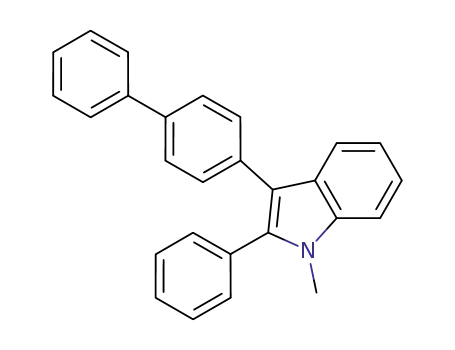 Molecular Structure of 1160172-08-6 (3-(4-biphenyl)-1-methyl-2-phenyl-1H-indole)
