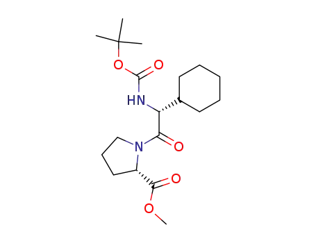 Molecular Structure of 190509-47-8 (L-Proline, (2R)-2-cyclohexyl-N-[(1,1-dimethylethoxy)carbonyl]glycyl-,
methyl ester)