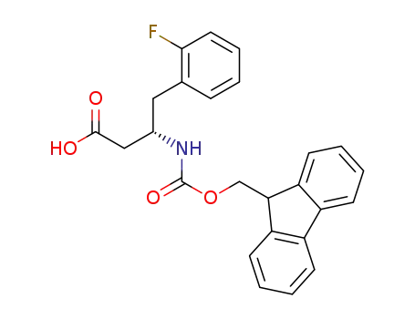 Molecular Structure of 270596-49-1 (FMOC-(S)-3-AMINO-4-(2-FLUORO-PHENYL)-BUTYRIC ACID)