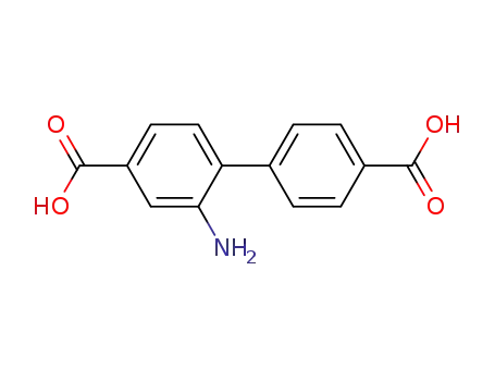 Molecular Structure of 1240557-01-0 (2-amino-[1,1′-biphenyl]-4,4′-dicarboxylic acid)