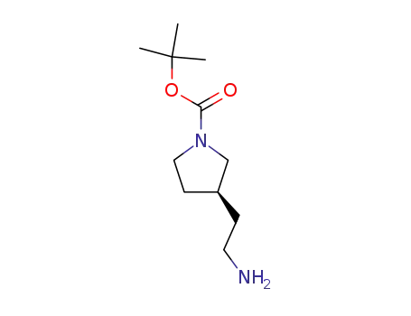 Molecular Structure of 274692-08-9 ((S)-tert-butyl 3-(2-aminoethyl)pyrrolidine-1-carboxylate)
