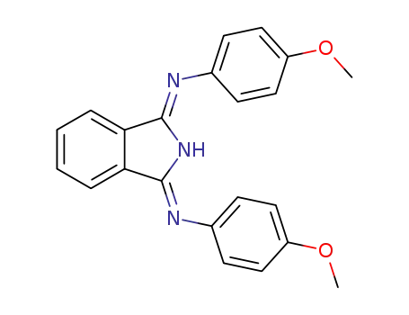 Molecular Structure of 88988-84-5 (1H-Isoindol-3-amine, N-(4-methoxyphenyl)-1-[(4-methoxyphenyl)imino]-,
(Z)-)