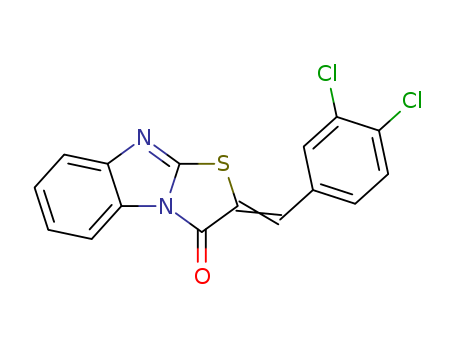 88498-95-7,Thiazolo(3,2-a)benzimidazol-3(2H)-one, 2-((3,4-dichlorophenyl)methylene)-,