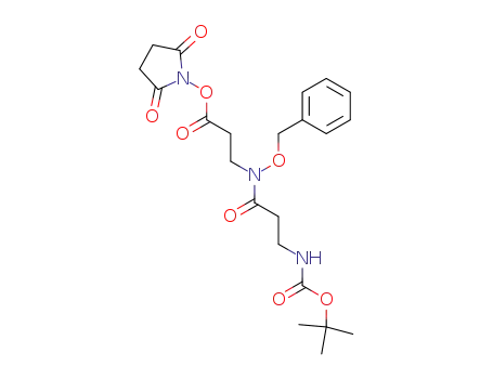 Molecular Structure of 136413-26-8 (3-[Benzyloxy-(3-tert-butoxycarbonylamino-propionyl)-amino]-propionic acid 2,5-dioxo-pyrrolidin-1-yl ester)