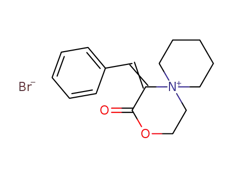 Molecular Structure of 55033-80-2 (3-Oxa-6-azoniaspiro[5.5]undecane, 2-oxo-1-(phenylmethylene)-,
bromide)