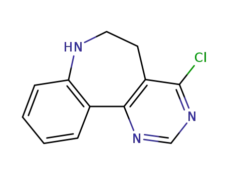 Molecular Structure of 105895-97-4 (4-chloro-6,7-dihydro-5H-pyrimido<5,4-d><1>benzazepine)
