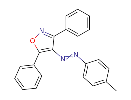 Molecular Structure of 72990-87-5 (Isoxazole, 4-[(4-methylphenyl)azo]-3,5-diphenyl-)