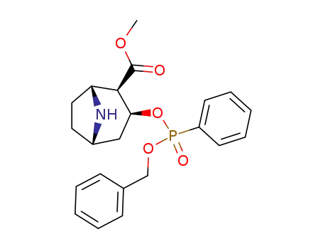 Molecular Structure of 148533-51-1 ((1R,2R,3S,5S)-methyl 3-(((benzyloxy)(phenyl)phosphoryl)oxy)-8-azabicyclo[3.2.1]octane-2-carboxylate)