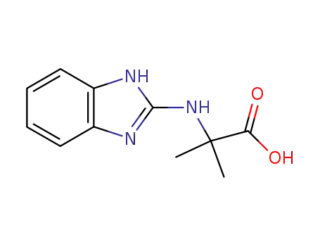 Molecular Structure of 129256-43-5 (2-(1H-Benzoimidazol-2-ylamino)-2-methyl-propionic acid)