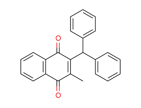 Molecular Structure of 7469-08-1 (2-(diphenylmethyl)-3-methylnaphthalene-1,4-dione)