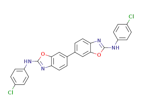 Molecular Structure of 127933-21-5 (2,2'-bis(4-chlorophenylamino)-6,6'-bibenzoxazole)