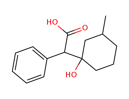 Molecular Structure of 5457-13-6 (2-(1-hydroxy-3-methyl-cyclohexyl)-2-phenyl-acetic acid)