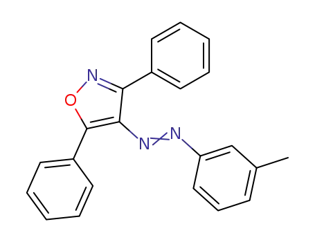 Molecular Structure of 72990-86-4 (Isoxazole, 4-[(3-methylphenyl)azo]-3,5-diphenyl-)