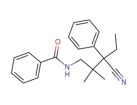 4-(Benzoylamino)-2-ethyl-3,3-dimethyl-2-phenylbutyronitril