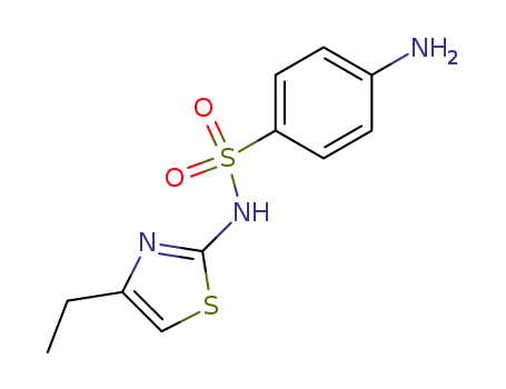 Molecular Structure of 16630-43-6 (Benzenesulfonamide,4-amino-N-(4-ethyl-2-thiazolyl)-)