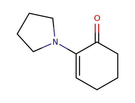 Molecular Structure of 18543-93-6 (2-Cyclohexen-1-one, 2-(1-pyrrolidinyl)-)