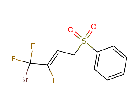 Molecular Structure of 137906-28-6 (Benzene, [(4-bromo-3,4,4-trifluoro-2-butenyl)sulfonyl]-, (Z)-)