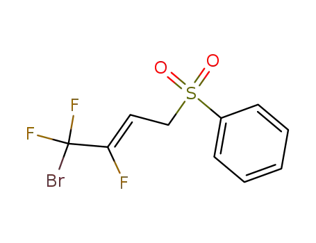 Molecular Structure of 137906-28-6 (Benzene, [(4-bromo-3,4,4-trifluoro-2-butenyl)sulfonyl]-, (Z)-)