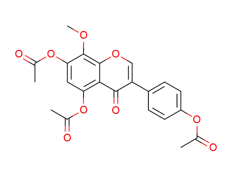 Molecular Structure of 27181-88-0 (5,7-diacetoxy-3-(4-acetoxy-phenyl)-8-methoxy-chromen-4-one)