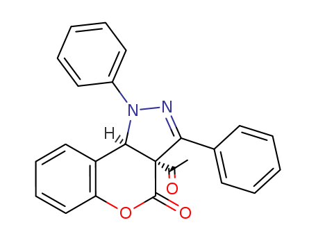[1]Benzopyrano[4,3-c]pyrazol-4(1H)-one,  3a-acetyl-3a,9b-dihydro-1,3-diphenyl-