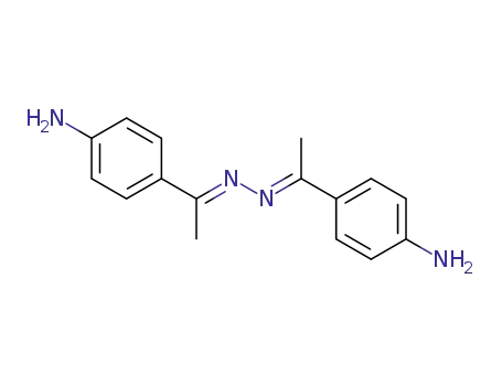 Molecular Structure of 74277-70-6 (4-[(1E)-1-{[1-(4-aminophenyl)ethylidene]hydrazinylidene}ethyl]aniline)