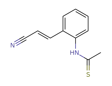 Molecular Structure of 72844-90-7 (Ethanethioamide, N-[2-[(1E)-2-cyanoethenyl]phenyl]-)