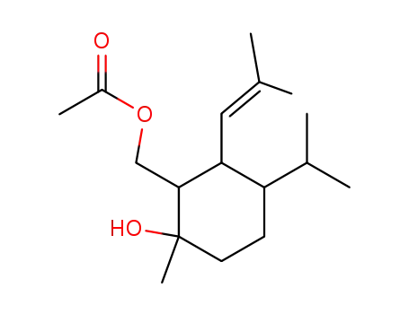 Acetic acid 2-hydroxy-5-isopropyl-2-methyl-6-(2-methyl-propenyl)-cyclohexylmethyl ester