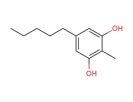 Molecular Structure of 56226-07-4 (2-methyl-5-pentylbenzene-1,3-diol)