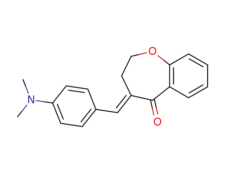 Molecular Structure of 90094-04-5 (1-Benzoxepin-5(2H)-one,
4-[[4-(dimethylamino)phenyl]methylene]-3,4-dihydro-, (E)-)