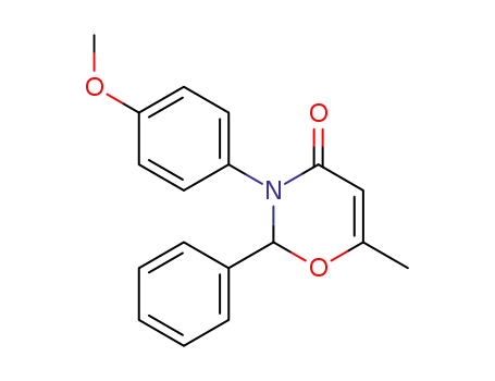 Molecular Structure of 81375-53-3 (4H-1,3-Oxazin-4-one,
2,3-dihydro-3-(4-methoxyphenyl)-6-methyl-2-phenyl-)