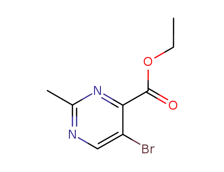 Molecular Structure of 83410-38-2 (5-Bromo-2-methylpyrimidine-4-carboxylic acid ethyl ester)
