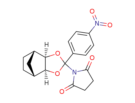 Molecular Structure of 77085-46-2 (1-[(1S,2R,6S,7R)-4-(4-Nitro-phenyl)-3,5-dioxa-tricyclo[5.2.1.0<sup>2,6</sup>]dec-4-yl]-pyrrolidine-2,5-dione)