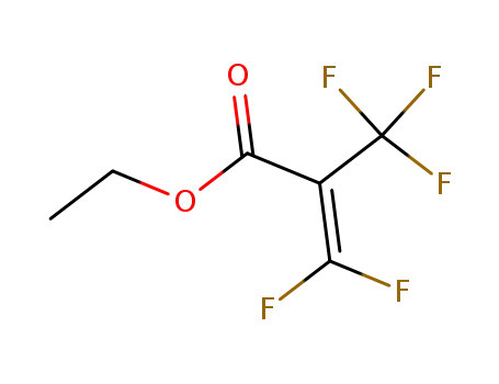 Molecular Structure of 41296-90-6 (2-Propenoic acid, 3,3-difluoro-2-(trifluoromethyl)-, ethyl ester)