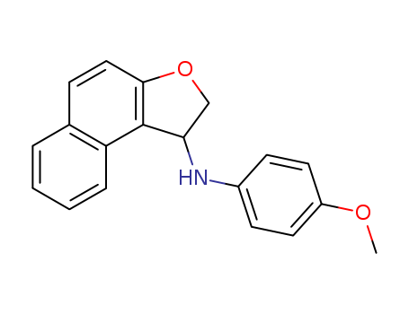 Molecular Structure of 139640-65-6 (Naphtho[2,1-b]furan-1-amine, 1,2-dihydro-N-(4-methoxyphenyl)-)