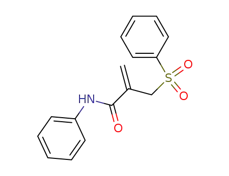 Molecular Structure of 87504-85-6 (2-Propenamide, N-phenyl-2-[(phenylsulfonyl)methyl]-)