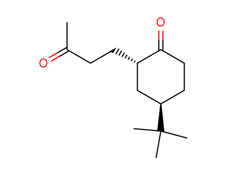 Molecular Structure of 128920-96-7 (Cyclohexanone, 4-(1,1-dimethylethyl)-2-(3-oxobutyl)-, cis-)