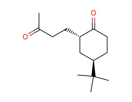 Molecular Structure of 128920-96-7 (Cyclohexanone, 4-(1,1-dimethylethyl)-2-(3-oxobutyl)-, cis-)