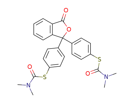 Molecular Structure of 90013-27-7 (Carbamothioic acid, dimethyl-,
S,S'-[(3-oxo-1(3H)-isobenzofuranylidene)di-4,1-phenylene] ester)