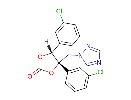 1,3-Dioxolan-2-one, 4,5-bis(3-chlorophenyl)-4-(1H-1,2,4-triazol-1-ylmethyl)-, (4S,5R)-