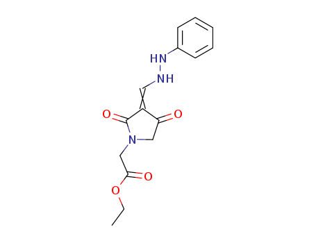 141581-90-0,ethyl {(3E)-2,4-dioxo-3-[(2-phenylhydrazinyl)methylidene]pyrrolidin-1-yl}acetate,1-Pyrrolidineaceticacid, 2,4-dioxo-3-[(2-phenylhydrazino)methylene]-, ethyl ester (9CI)