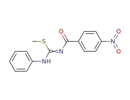 Carbamimidothioic acid, N-(4-nitrobenzoyl)-N'-phenyl-, methyl ester