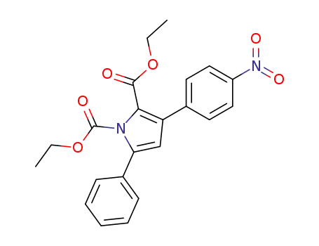 Molecular Structure of 100784-78-9 (1H-Pyrrole-1,2-dicarboxylic acid, 3-(4-nitrophenyl)-5-phenyl-, diethyl
ester)
